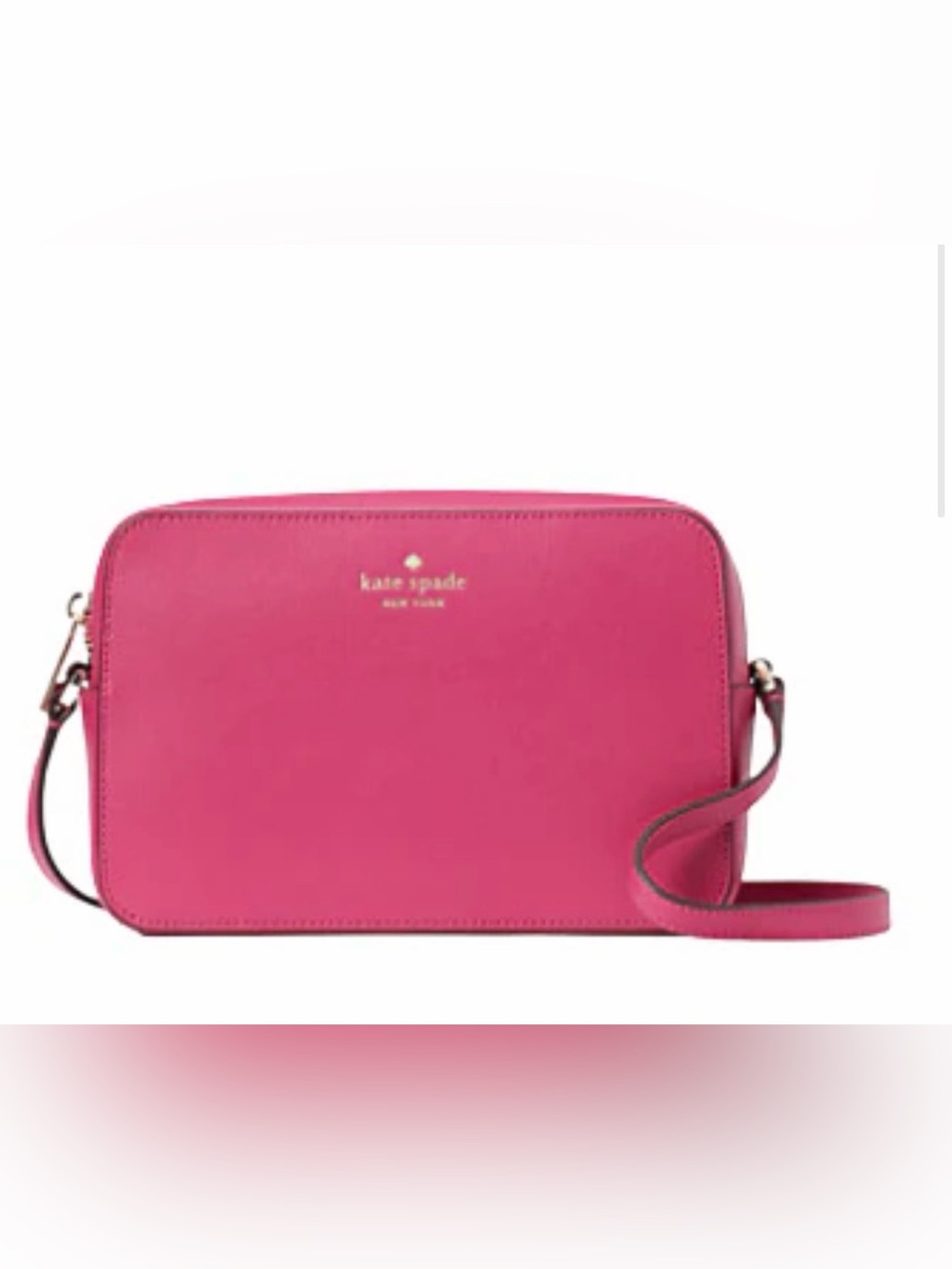 kate spade  fuchsia Leather Crossbody Bag with Gold Logo